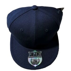 NEW KB Ethos Hat Cap Size 7 5/8 Fitted Navy Adult